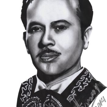 Dibujo titulada "Pedro Infante Actor…" por Thommy, Obra de arte original, Grafito