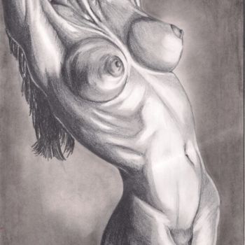 Drawing titled "Desnudo N. 2" by Thommy, Original Artwork, Graphite