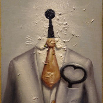 Painting titled "The Key to The Brain" by Thorbjørn Morstad, Original Artwork, Oil