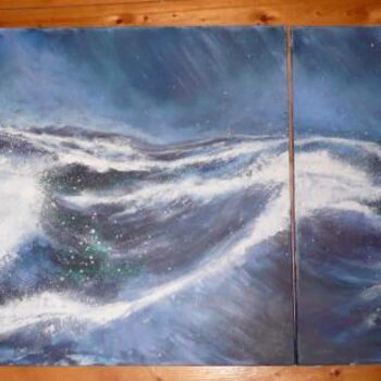 Peinture intitulée "dyptique ocean" par Thyga, Œuvre d'art originale