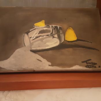 Peinture intitulée "Lemon" par Tiago Dinis Ribeiro, Œuvre d'art originale, Huile