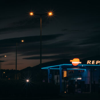Photography titled "Gas Station" by Tiago Esteves, Original Artwork, Non Manipulated Photography