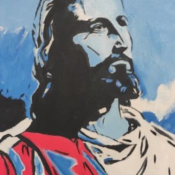 Pintura intitulada "Jesus" por Tiago Mineiro, Obras de arte originais, Acrílico