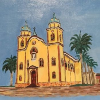 Peinture intitulée "Igreja Matriz de Al…" par Tiago Mineiro, Œuvre d'art originale, Acrylique