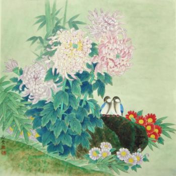 Malerei mit dem Titel "秋语" von Tian Xi Feng, Original-Kunstwerk, Öl