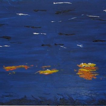 Painting titled "Ciel sur mer" by Bdumont, Original Artwork, Oil