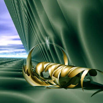 Digitale Kunst mit dem Titel "Skyline XXIV." von Tibor Kovacs-Egri, Original-Kunstwerk