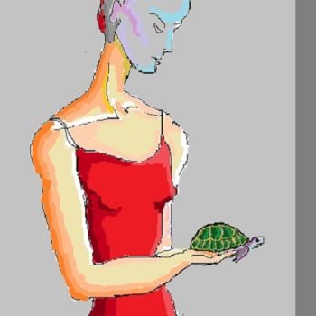 Painting titled "tortue.jpg" by Tibor Valetti, Original Artwork