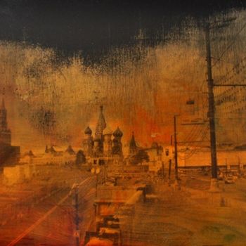 Pittura intitolato "Moscou Oxyde Rouge" da Tibo Streicher, Opera d'arte originale, Olio