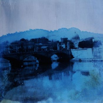 Pittura intitolato "Roma Blue" da Tibo Streicher, Opera d'arte originale