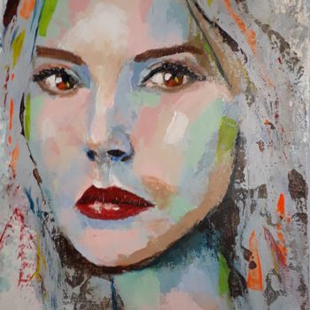 Pintura intitulada "la Cara (2)" por Tify, Obras de arte originais, Acrílico