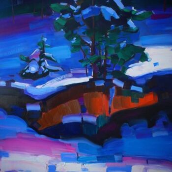 Painting titled "Winter day" by Tigran Avetyan, Original Artwork, Oil