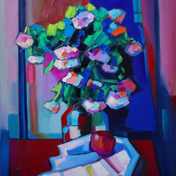 Картина под названием "Flowers #2" - Tigran Avetyan, Подлинное произведение искусства, Масло