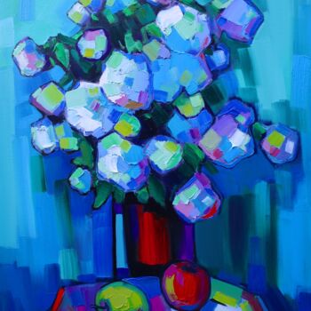 Painting titled "Flowers #3" by Tigran Avetyan, Original Artwork, Oil