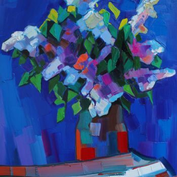 Картина под названием "Lilacs" - Tigran Avetyan, Подлинное произведение искусства, Масло