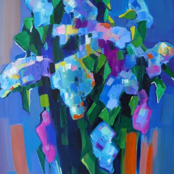 Painting titled "Lilacs#1" by Tigran Avetyan, Original Artwork, Oil