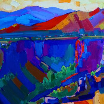 Malerei mit dem Titel "Landscape in Lori #4" von Tigran Avetyan, Original-Kunstwerk, Öl