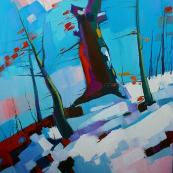 Peinture intitulée "Winter mood _1" par Tigran Avetyan, Œuvre d'art originale, Huile