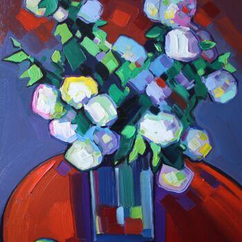 Painting titled "Flowers _5" by Tigran Avetyan, Original Artwork, Oil