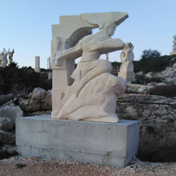 Escultura titulada "Hermes" por Tigran Harutyunyan, Obra de arte original, Piedra