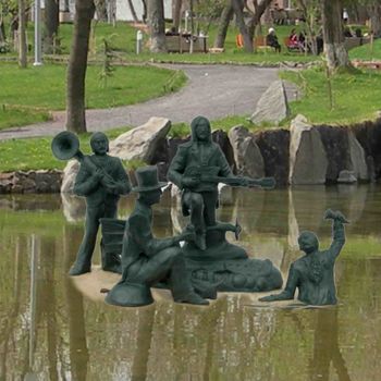 Sculpture titled "The Beatles" by Tigran Harutyunyan, Original Artwork, Bronze