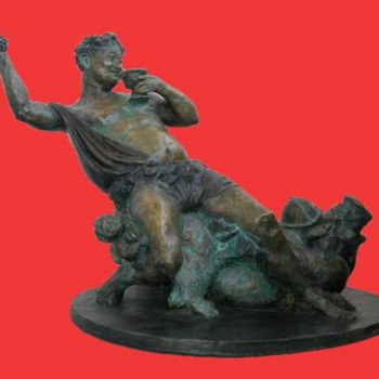 Sculpture intitulée "bacchus04,bronze,_7…" par Tigran Harutyunyan, Œuvre d'art originale, Métaux