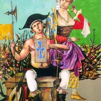 Schilderij getiteld "Rome General Capitan" door Tigran Harutyunyan, Origineel Kunstwerk, Olie