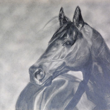 Painting titled "cheval.jpg" by Bicenko Tika, Original Artwork