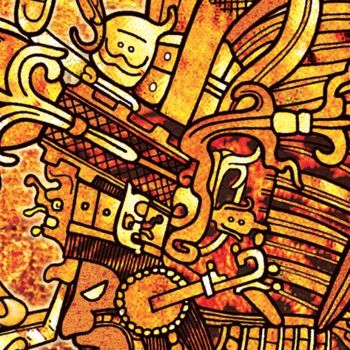 Digitale Kunst mit dem Titel "Kaloomte (detail)" von Tikal, Original-Kunstwerk, Digitale Malerei