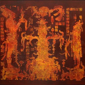 Painting titled "Axis Mundi / Foliat…" by Tikal, Original Artwork, Other