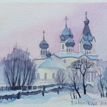 제목이 "Крещенский мороз"인 미술작품 Svetlana Tikhomirova로, 원작, 수채화