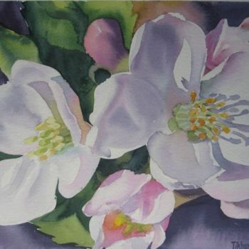 Painting titled "Flores.jpg" by Svetlana Tikhomirova, Original Artwork