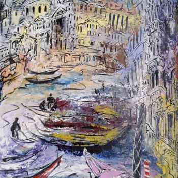 Painting titled "venice" by Tiko Bakhtadze, Original Artwork, Acrylic