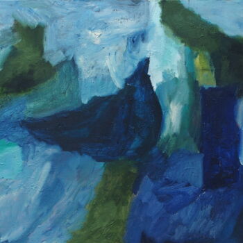 Painting titled "The Green Glacier" by Tilfra, Original Artwork