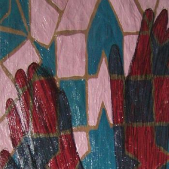 Peinture intitulée "Mémoires de carreau…" par Halima Echaoui, Œuvre d'art originale