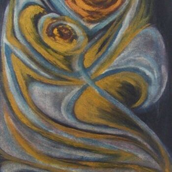 Peinture intitulée "Berbère VII" par Halima Echaoui, Œuvre d'art originale