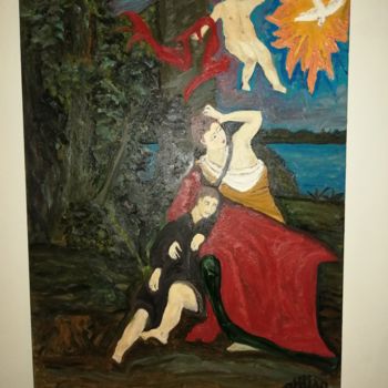 Peinture intitulée "La paix." par Grégoire Tillac, Œuvre d'art originale, Huile Monté sur Châssis en bois
