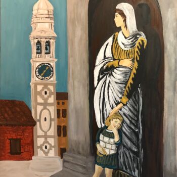 Peinture intitulée "San Maria (Italie)" par Grégoire Tillac, Œuvre d'art originale, Acrylique Monté sur Châssis en bois