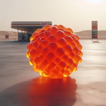 Digitale Kunst getiteld "Benzene -" door Tim Cutler, Origineel Kunstwerk, 3D-modellering