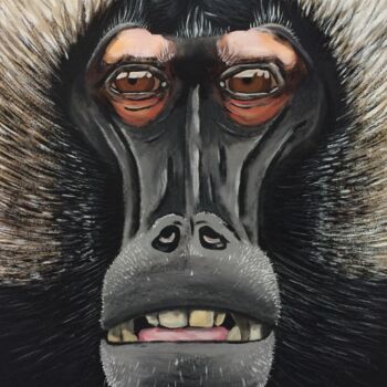 Painting titled "Ape" by Tim Schmidt, Original Artwork, Acrylic
