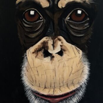 Schilderij getiteld "Ape" door Tim Schmidt, Origineel Kunstwerk, Acryl