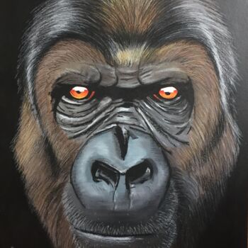 Painting titled "Ape" by Tim Schmidt, Original Artwork, Acrylic