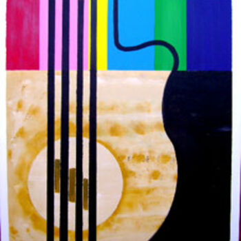 Painting titled "Acoustic bass" by Timm Joy, Original Artwork