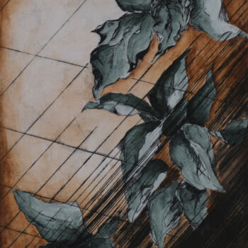Estampas & grabados titulada "Nessel I" por Timo Milke, Obra de arte original, Aguafuerte