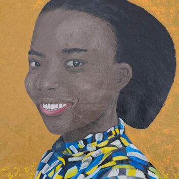 Картина под названием "Enigmate Radiance" - Timothy Olaniyi, Подлинное произведение искусства, Акрил