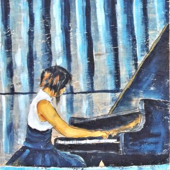 Peinture intitulée "Pianist" par Timothy Seery, Œuvre d'art originale, Acrylique