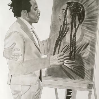 Drawing titled "Power attraction" by Timothy Mensah, Original Artwork, Graphite