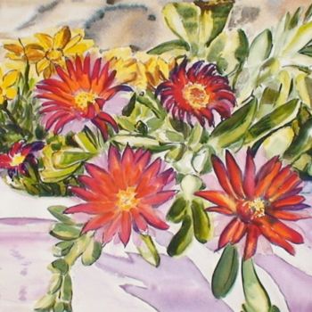 「güneş ve çiçek」というタイトルの絵画 Julia Timurによって, オリジナルのアートワーク