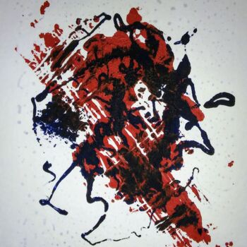Отпечатки и Гравюры под названием "Red Vs Blue" - Tina Lane, Подлинное произведение искусства