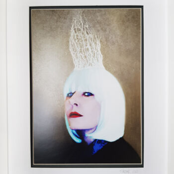 Photography titled "Ice Queen - Reworked" by Tina Lane, Original Artwork, Manipulated Photography Mounted on Cardboard